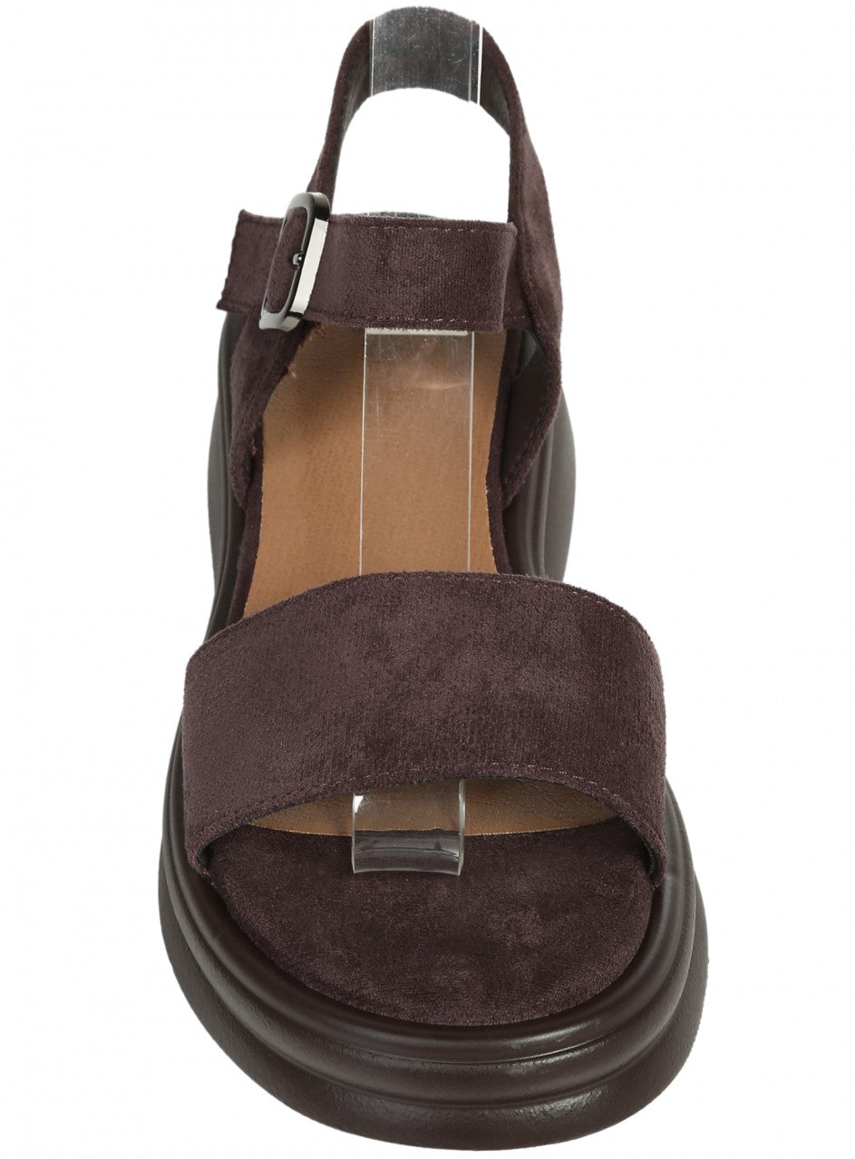 Ежедневни дамски сандали в бежово 4C-26207 в кафяв цвят