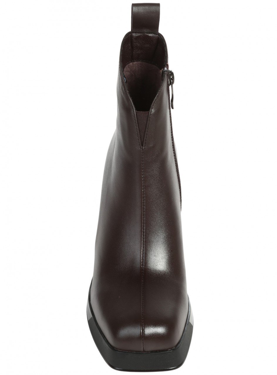 Ежедневни дамски боти от естествена кожа в черно 2I-26554 в кафяв цвят