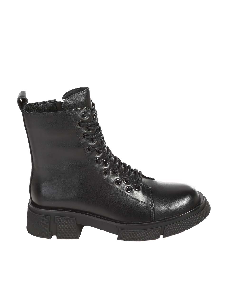 Ежедневни дамски боти от естествена кожа в черно 2I-24558 в черен цвят