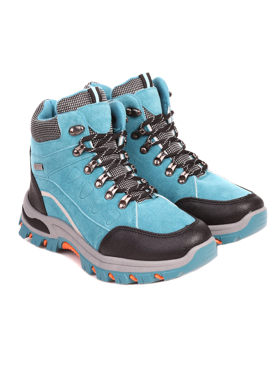 Ежедневни дамски боти в черно 2U-22528 в син цвят