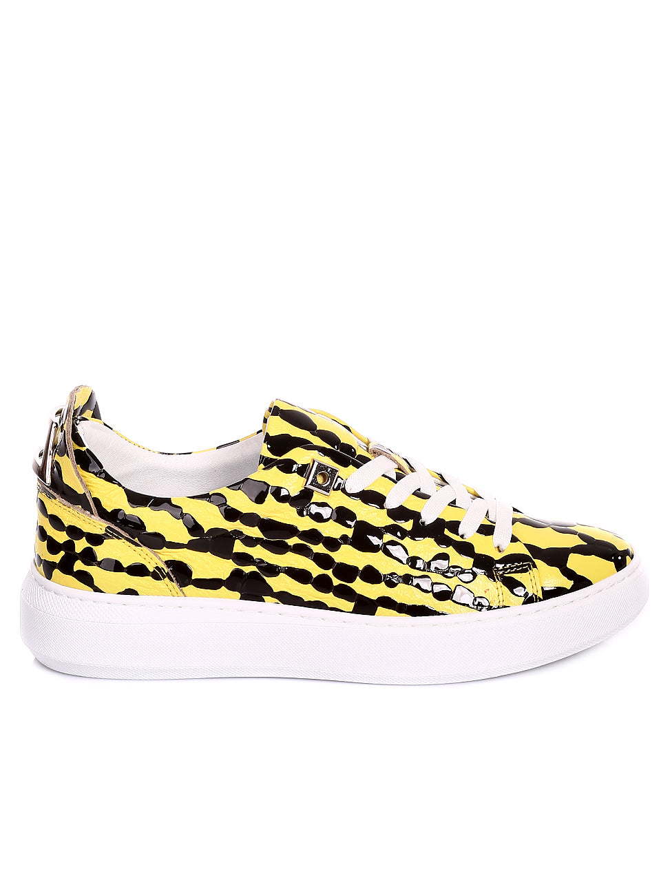 Ежедневни дамски обувки от естествена кожа 3AT-20494 в жълт цвят