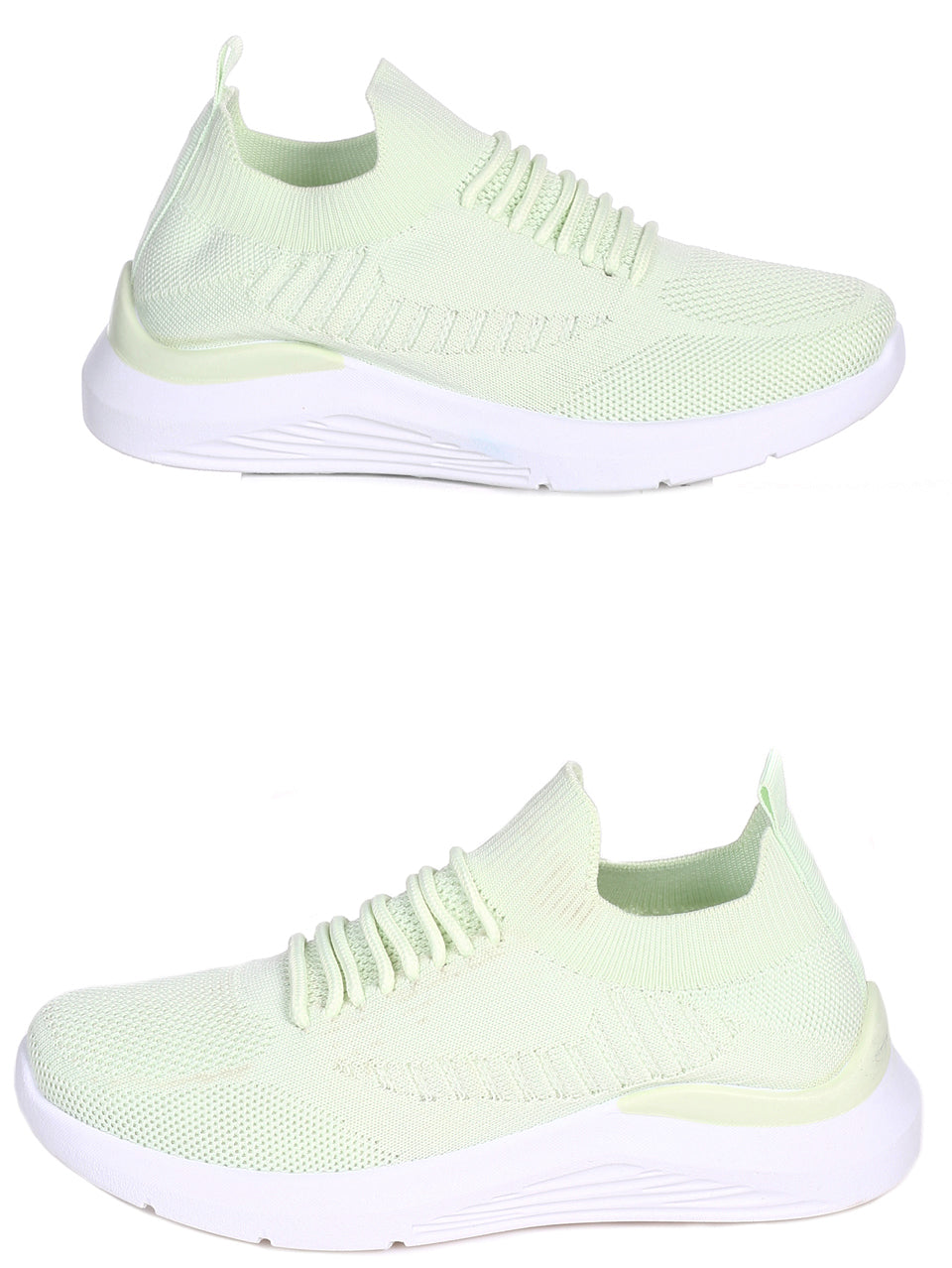 Ежедневни дамски обувки в черно 3U-22049 в зелен цвят