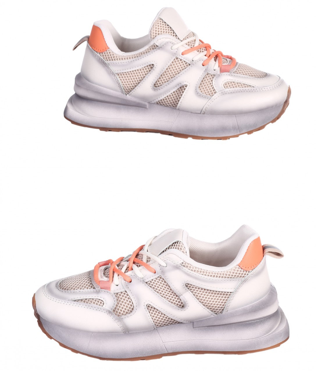 Eжедневни дамски обувки в сив/зелен цвят 3U-24002 в бежов цвят