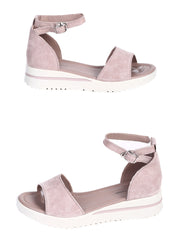 Ежедневни дамски сандали от естествен велур в бежово 4AF-4AF-26079 beige (25079) в бежов цвят