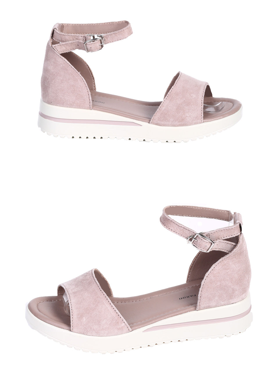Ежедневни дамски сандали от естествен велур в бежово 4AF-4AF-26079 beige (25079) в бежов цвят