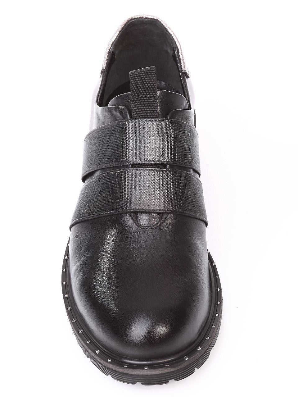 Ежедневни дамски обувки от естествена кожа 3AT-171144 в черен цвят