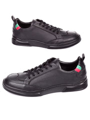 Ежедневни мъжки обувки от естествена кожа 7AT-19956 в черен цвят