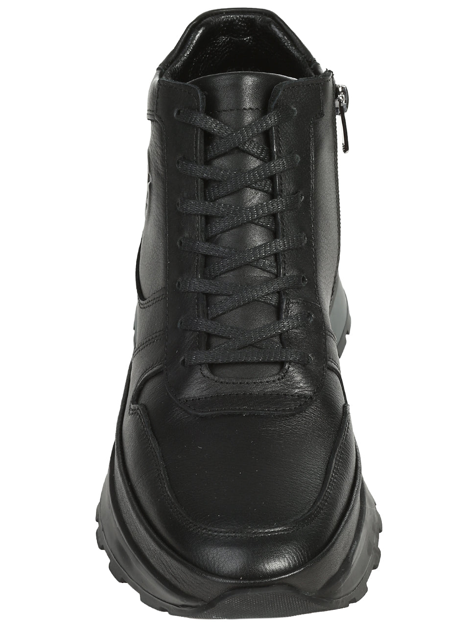 Ежедневни мъжки боти от естествена кожа в черно 6AT-25752 в черен цвят