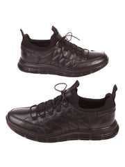 Ежедневни мъжки обувки от естествена кожа 7AT-21854 в черен цвят