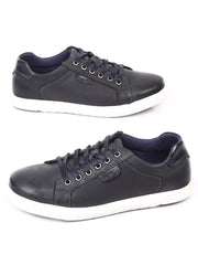 Ежедневни мъжки обувки от естествен набук в синьо 7N-18102 в син цвят
