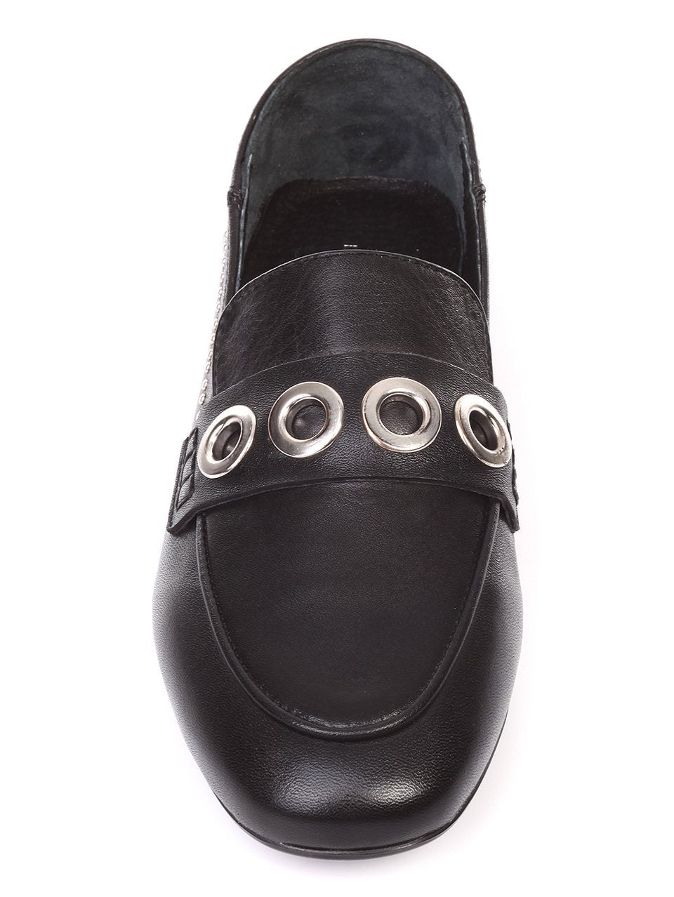 Ежедневни дамски обувки от естествена кожа 3AB-18497 в черен цвят
