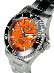Automatic Professional Diver 500M / 50ATM - Orange dial -TT.500.WOR2 в сребрист цвят