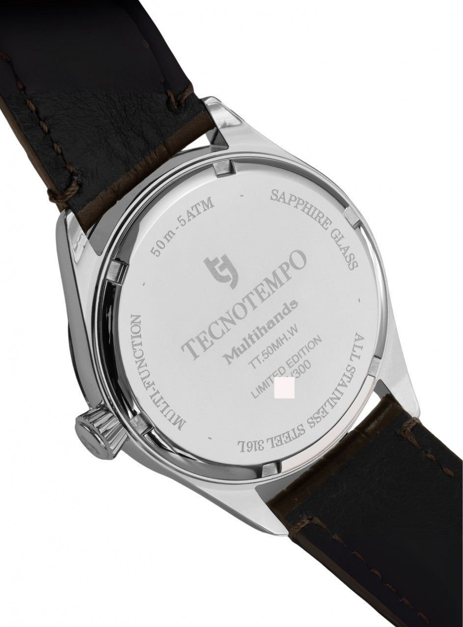 Tecnotempo - Multihands - Big Calendar - 39mm - Limited Edition -TT.50MH.W (dark grey) в сив цвят
