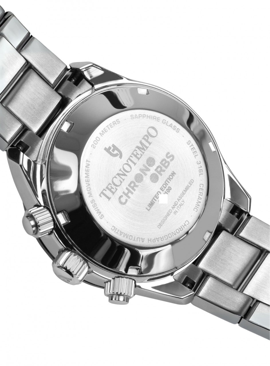 Tecnotempo - Chronograph Chrono Orbs - Automatic Swiss Movt -TT.200OR.ABLGBL в сребрист цвят