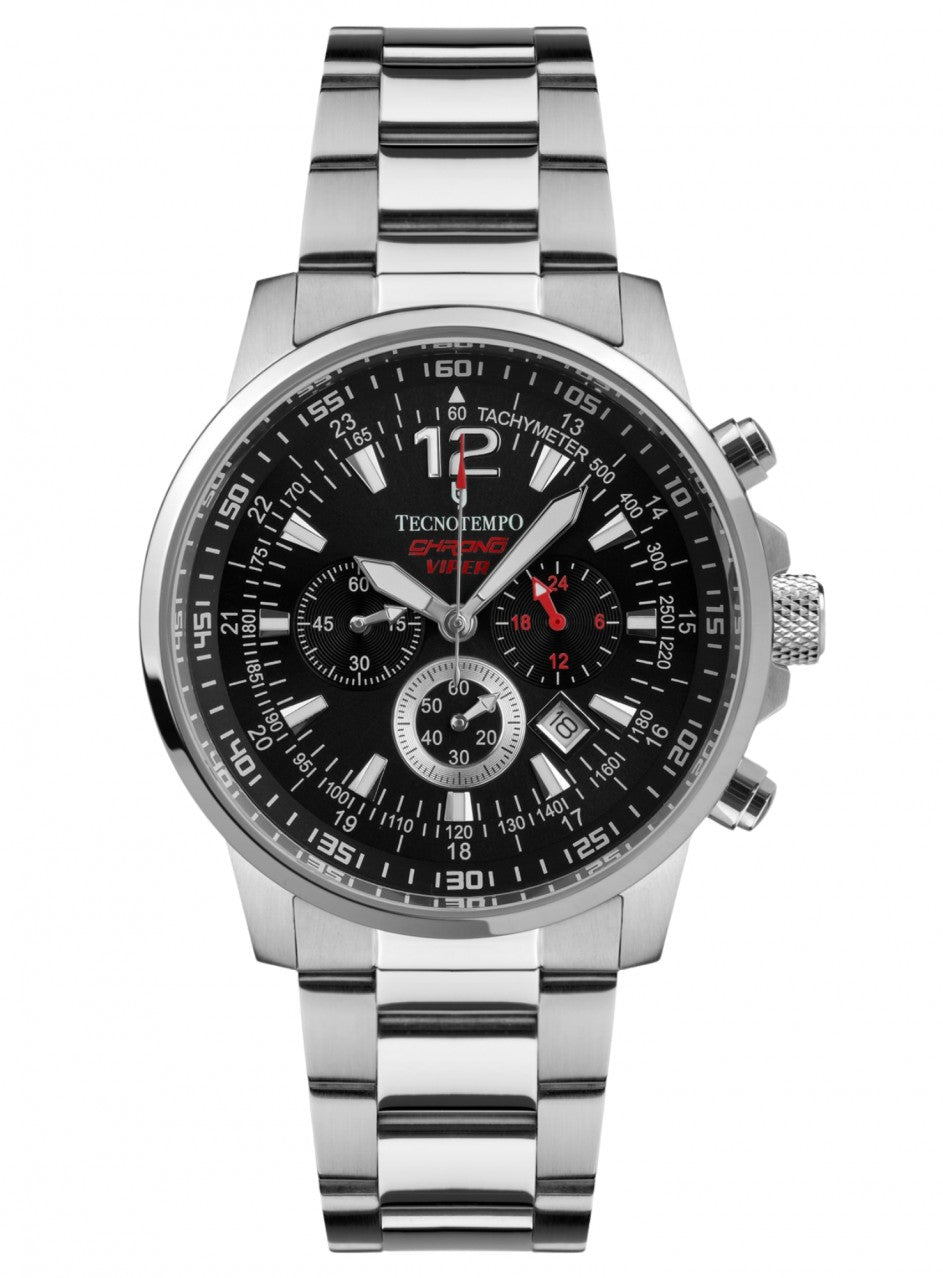 Tecnotempo - Chronograph 100M - -TT.100A.CVB в сребрист цвят