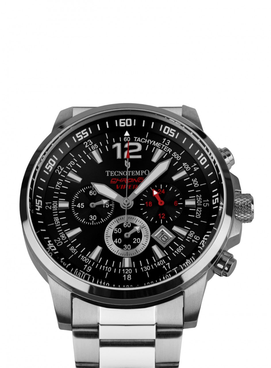 Tecnotempo - Chronograph 100M - -TT.100A.CVB в сребрист цвят