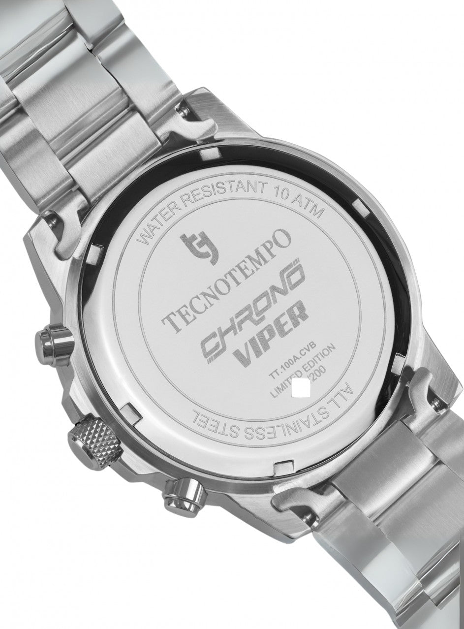 Tecnotempo - Chronograph 100M - -TT.100A.CVB в сребрист цвят