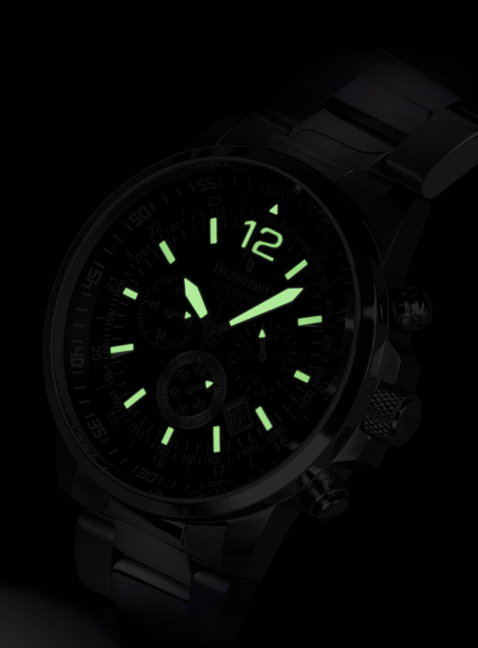 Tecnotempo - Chronograph 100M - -TT.100A.CVB в сребрист цвят