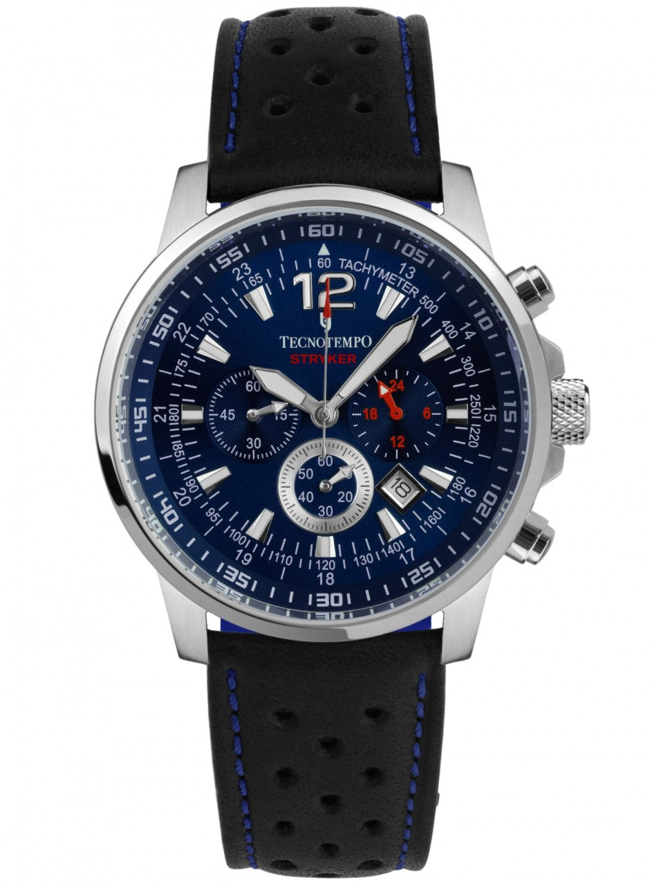 Tecnotempo - STRYKER - Chronograph 100M -TT.100ST.LBL (Leather / Blue) в син цвят