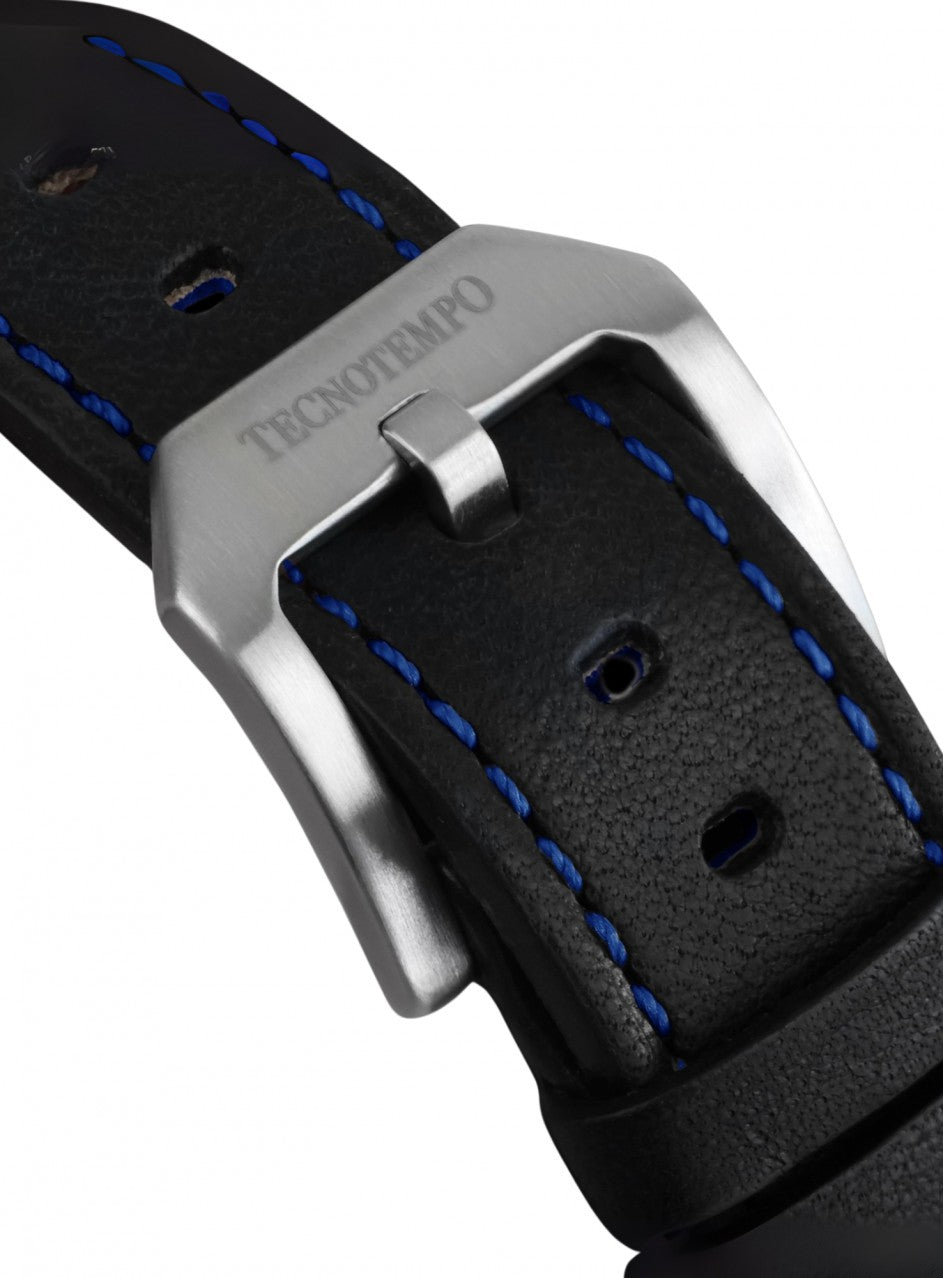 Tecnotempo - STRYKER - Chronograph 100M -TT.100ST.LBL (Leather / Blue) в син цвят