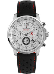 Tecnotempo - STRYKER - Chronograph 100M - Limited Edition -TT.100ST.LW (Leather / White) в черен/червен цвят