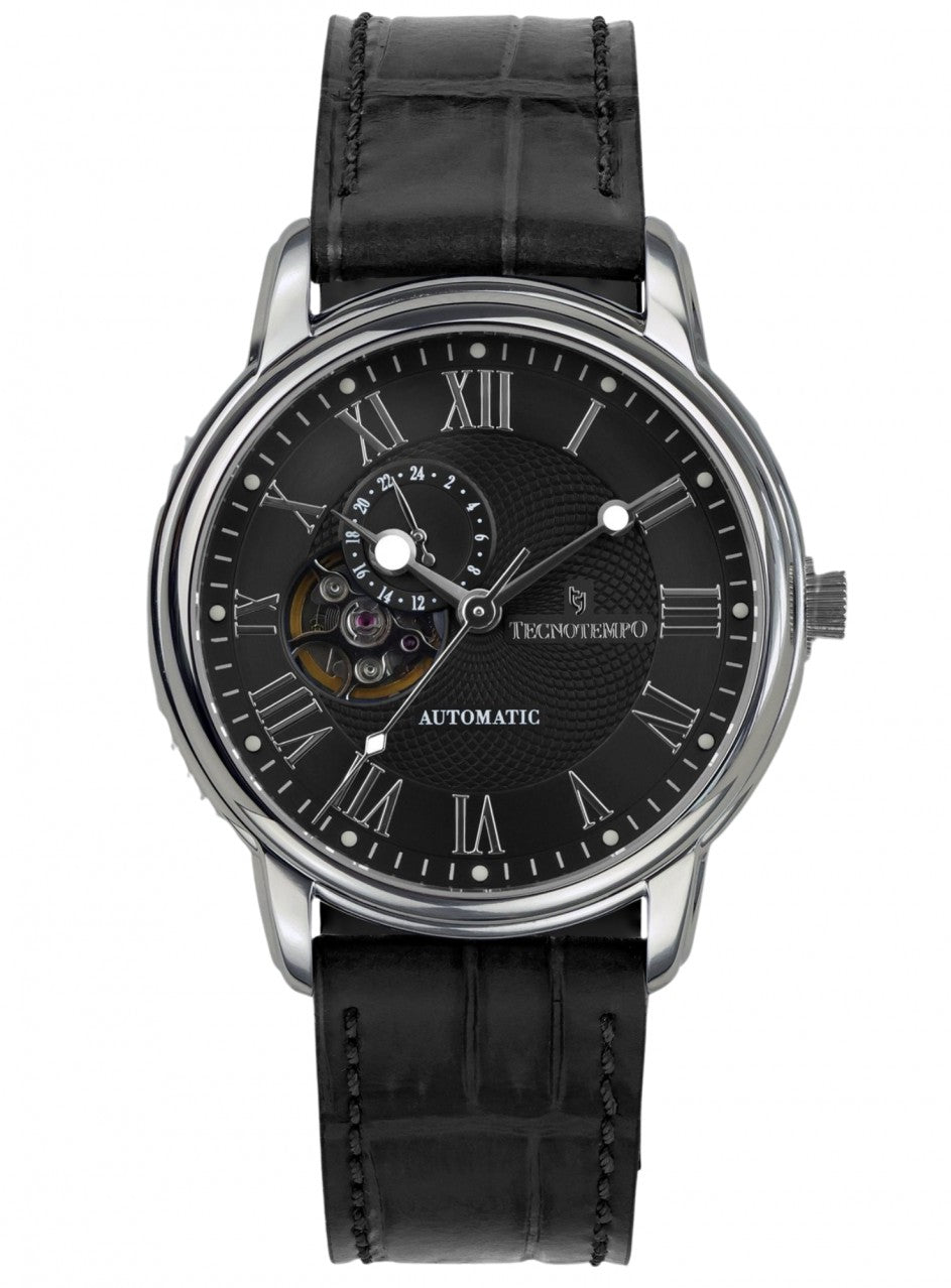 Tecnotempo - Calendar & Moon Phase - 40 мм -TT.CMP.B в черен цвят