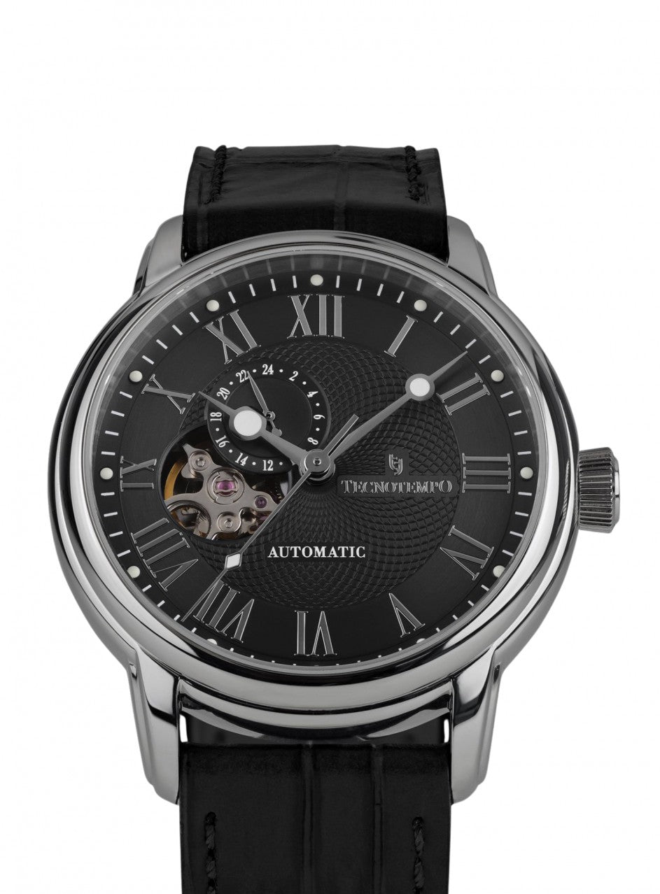 Tecnotempo - Calendar & Moon Phase - 40 мм -TT.CMP.B в черен цвят