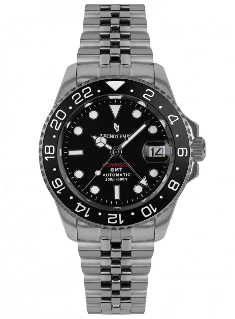 Tecnotempo Automatic GMT Voyager 20ATM WR - Лимитирана серия - Юбилейна каишка -TT.200VY.NJ в сребрист цвят