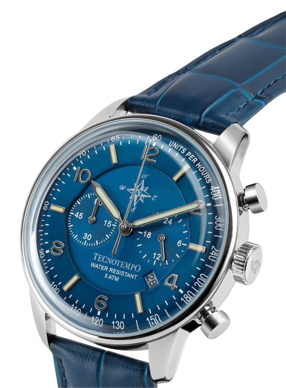 Tecnotempo - Chronograph - Limited Edition Wind Rose -TT.50.CRRVB2 в син цвят