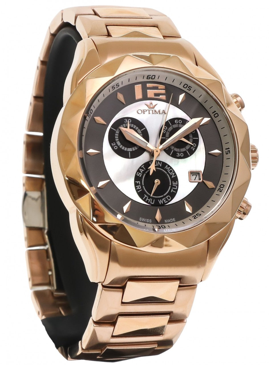 Optima - Swiss Chronograph - OSC268-RR-7 -OSC268-RR-7 в златист цвят