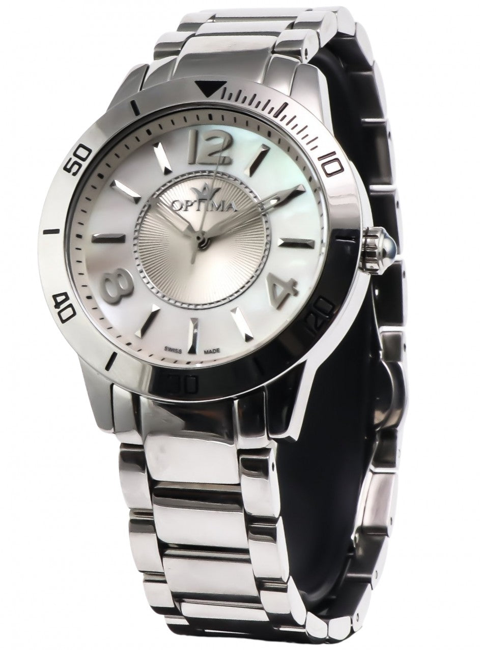 Optima - Swiss Watch - OSL347-SS-7 -OSL347-SS-7 в сребрист цвят
