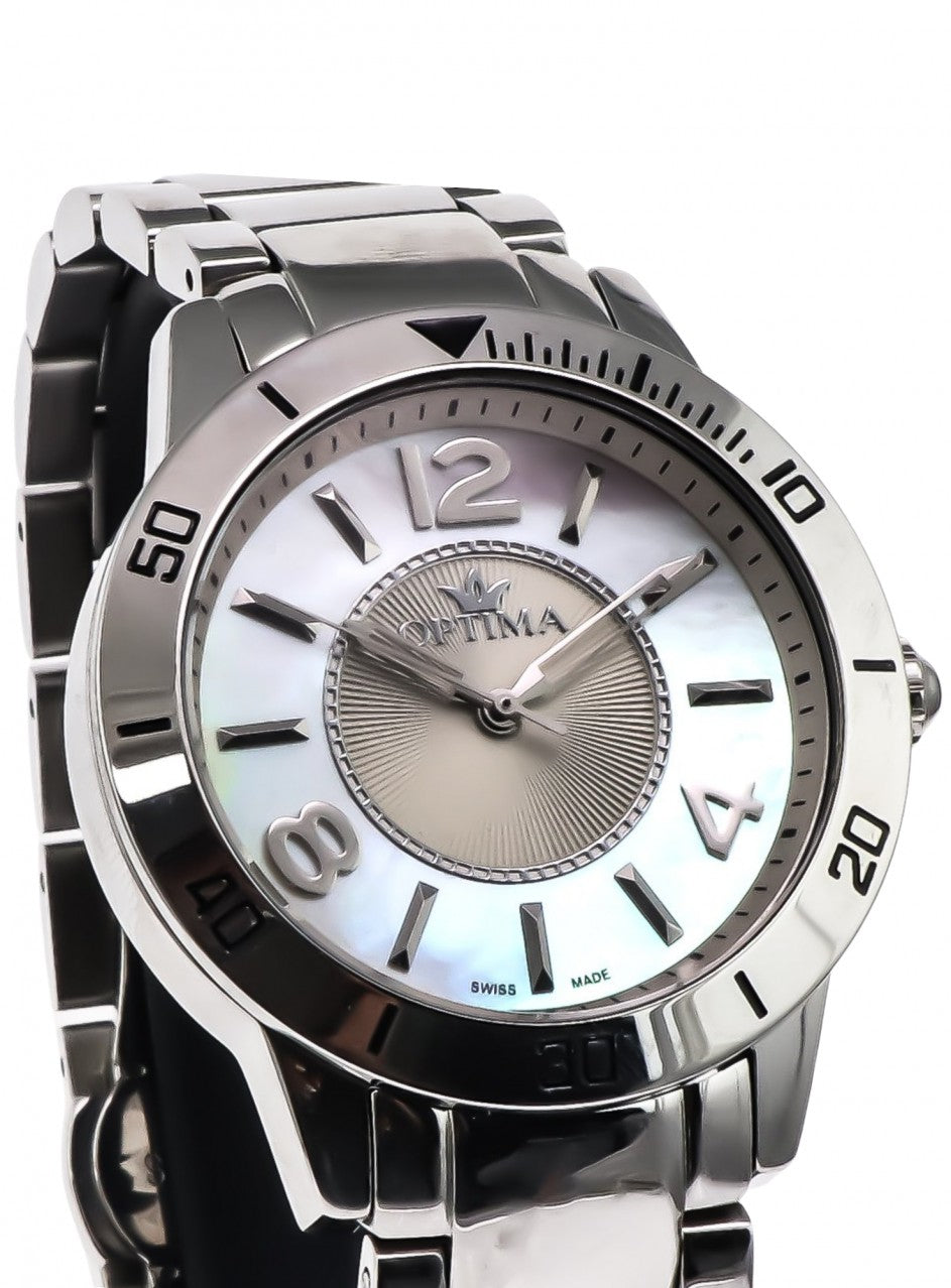 Optima - Swiss Watch - OSL347-SS-7 -OSL347-SS-7 в сребрист цвят