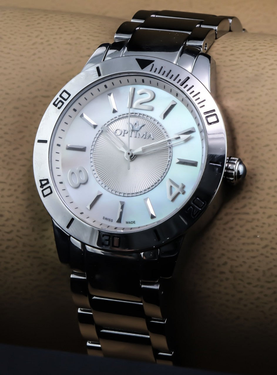Optima - Swiss Watch - OSL347-SS-7 -OSL347-SS-7 в сребрист цвят