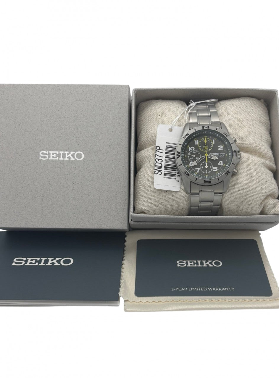 Seiko - SND377P1 Chronograpf -SND377P1 в сребрист цвят