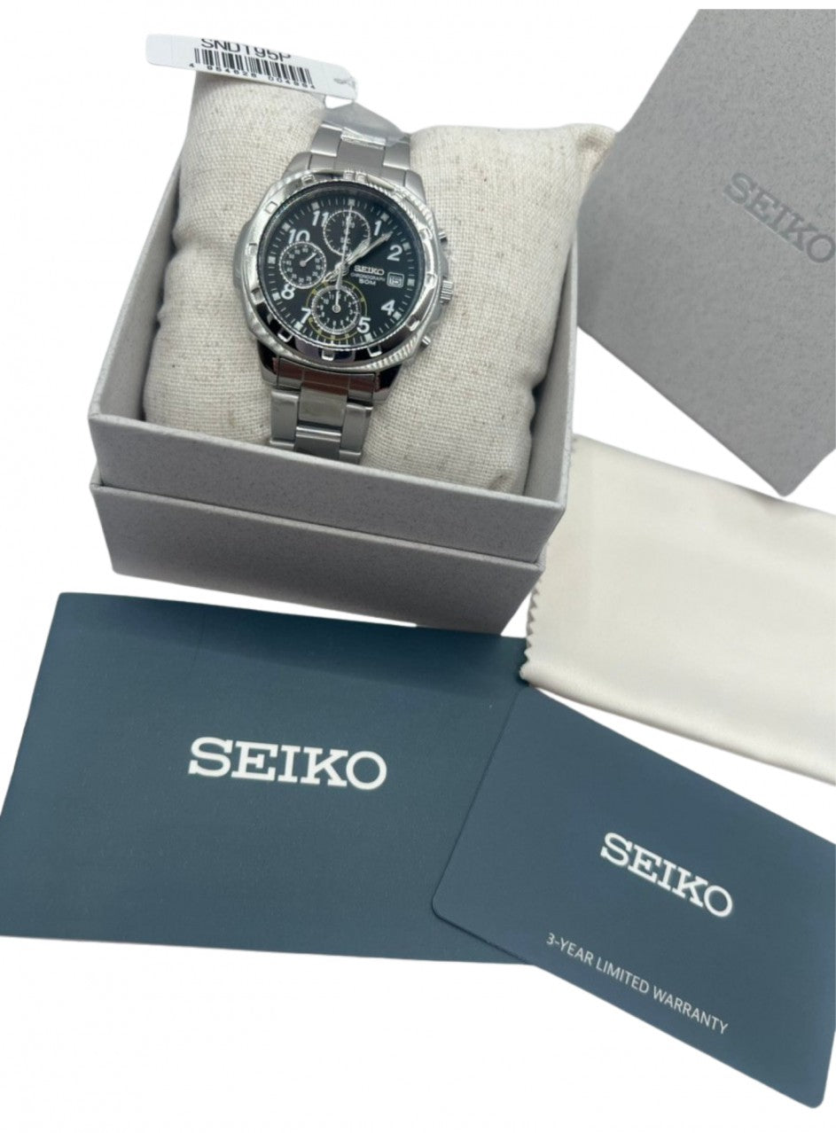 Seiko - Chronograph - SND195P1 -SND195P1 в сребрист цвят