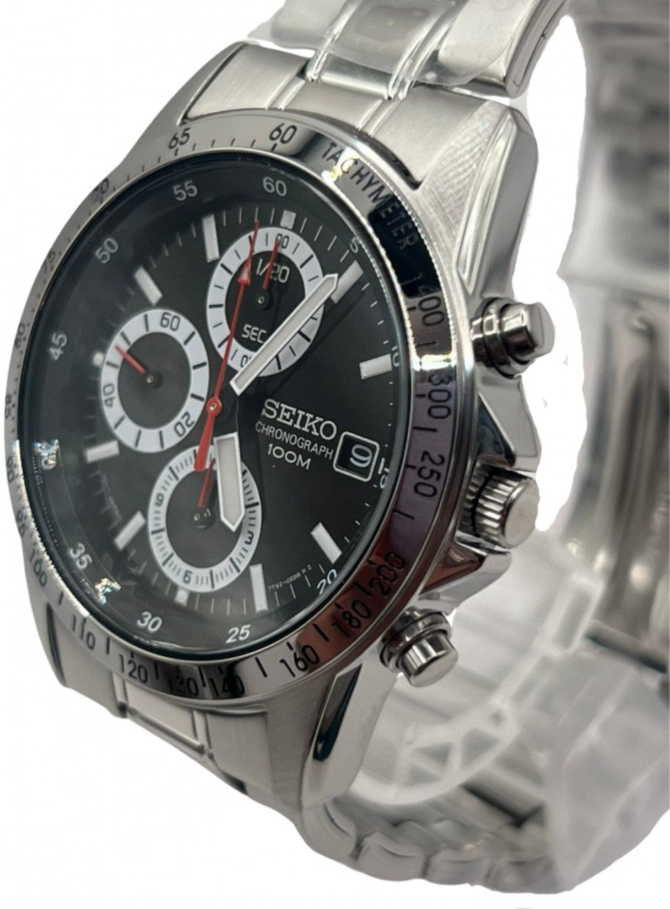 Seiko - Chronograph - SND195P1 -SND371P1 в сребрист цвят