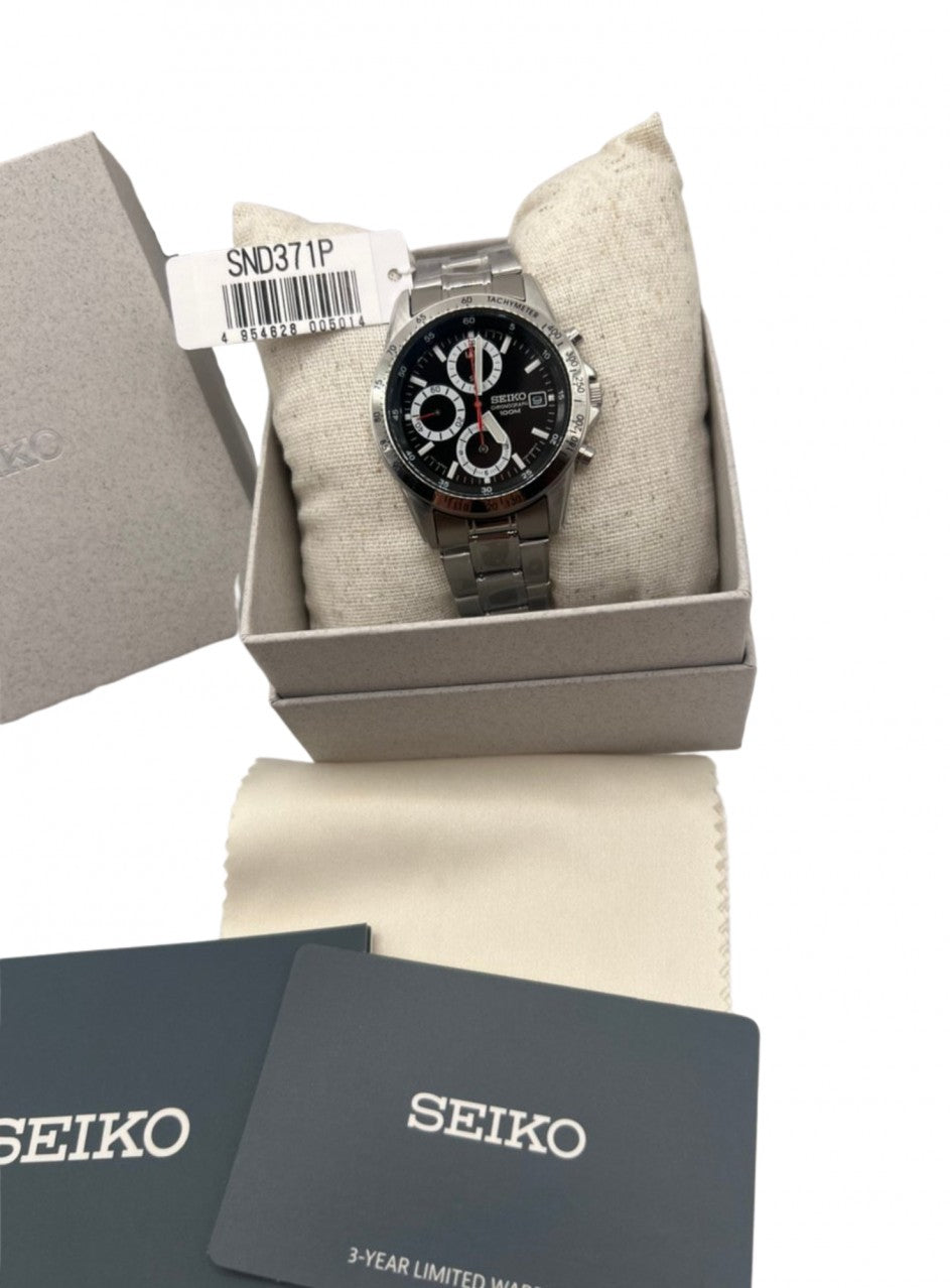 Seiko - Chronograph - SND195P1 -SND371P1 в сребрист цвят