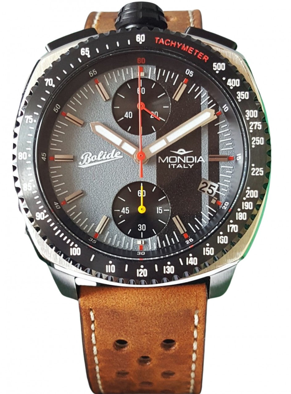 Mondia - BOLIDE - Bull - Chronograph 1/10th Mechanical Quartz -Mondia - BOLIDE в кафяв цвят