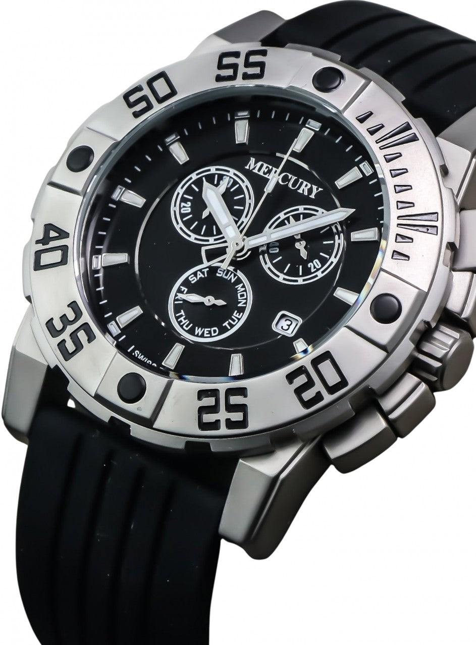 Mercury - Swiss Chronograph - ME1075-SBL-S-7 -ME10225-SX-3 в черен цвят