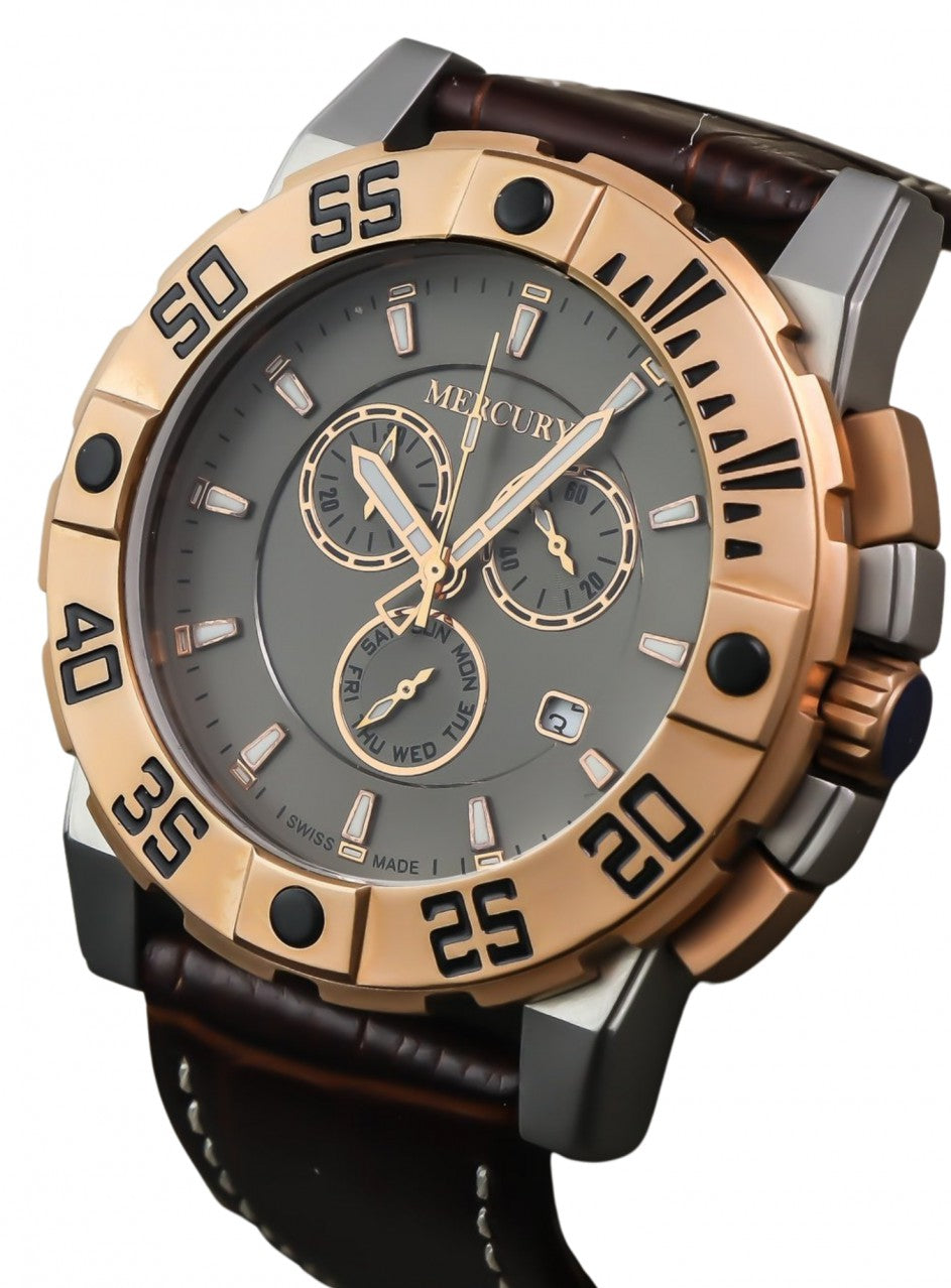 Mercury - Swiss Chronograph - ME10225-SRL-2 -ME10225-SRL-2 в кафяв цвят