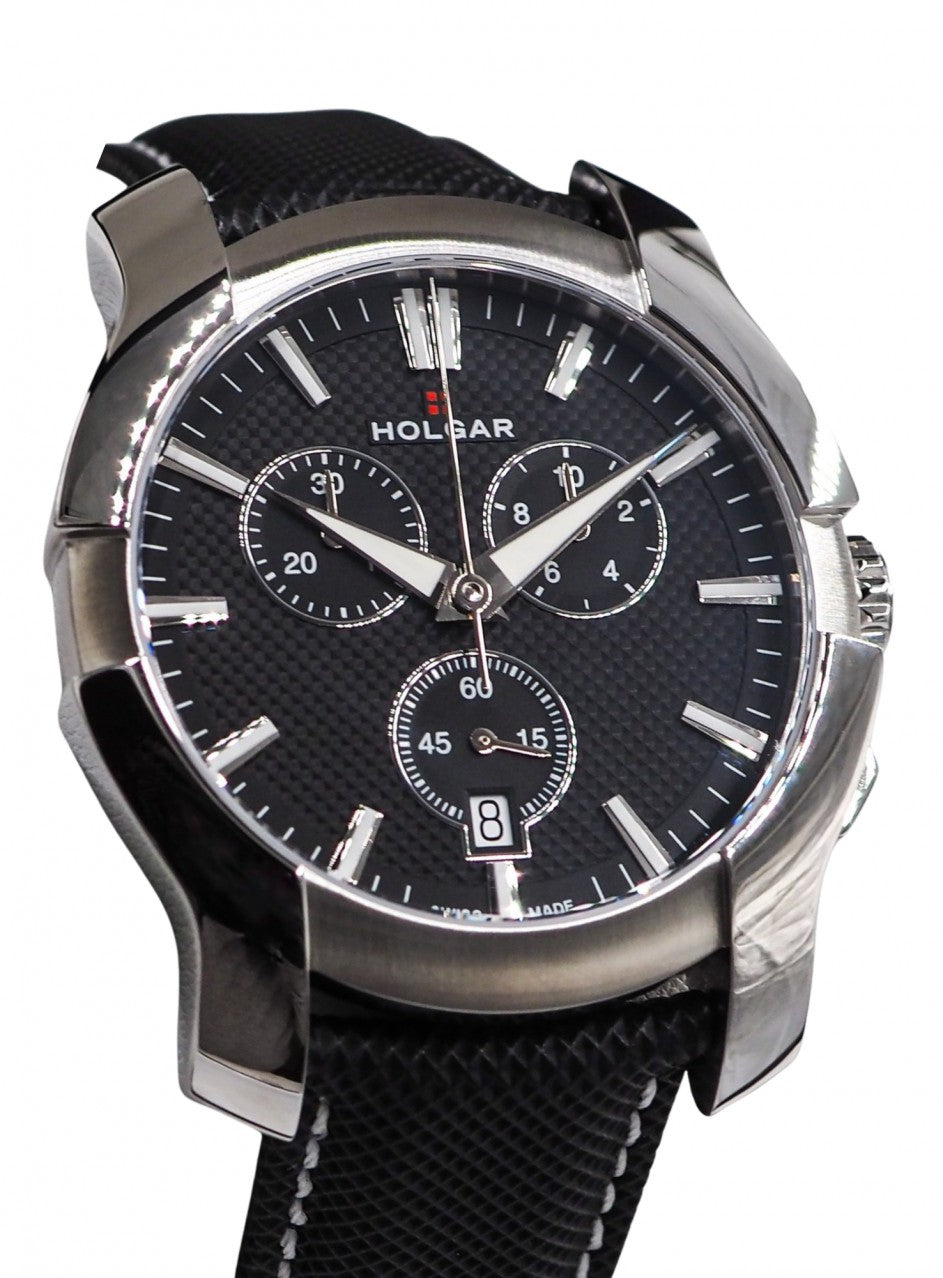 Holgar Black & Silver Chronograph -HC11SRBLK в черен цвят