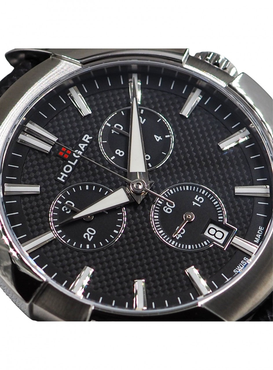 Holgar Black & Silver Chronograph -HC11SRBLK в черен цвят