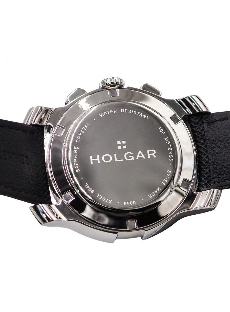 Holgar Black & Silver Chronograph -HC11SRBLK в черен цвят