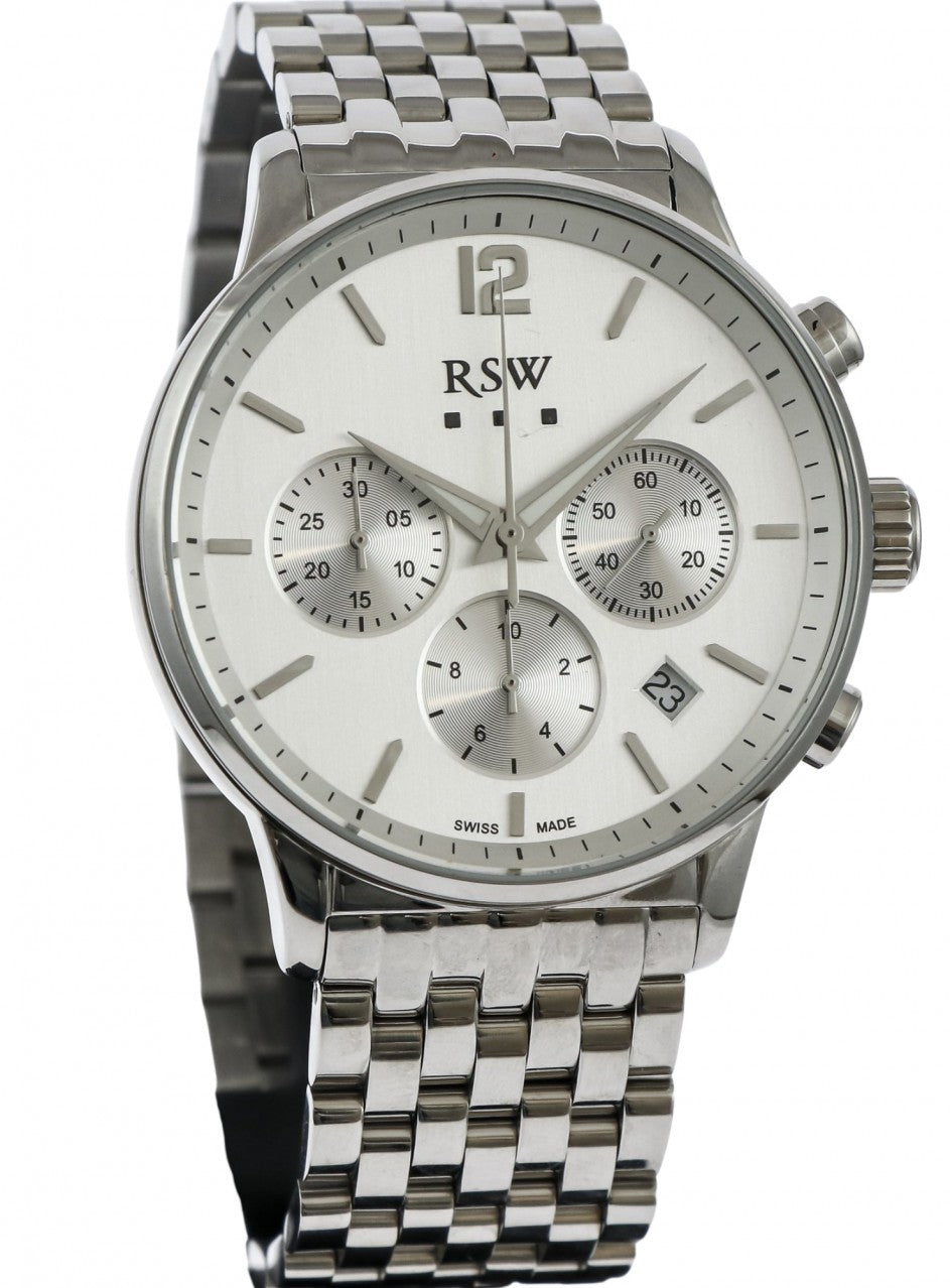 RSW - Swiss chronograph - RSWC131-SS-1 -RSWC131-SS-1 в сребрист цвят
