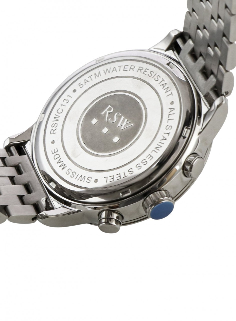 RSW - Swiss chronograph - RSWC131-SS-1 -RSWC131-SS-1 в сребрист цвят