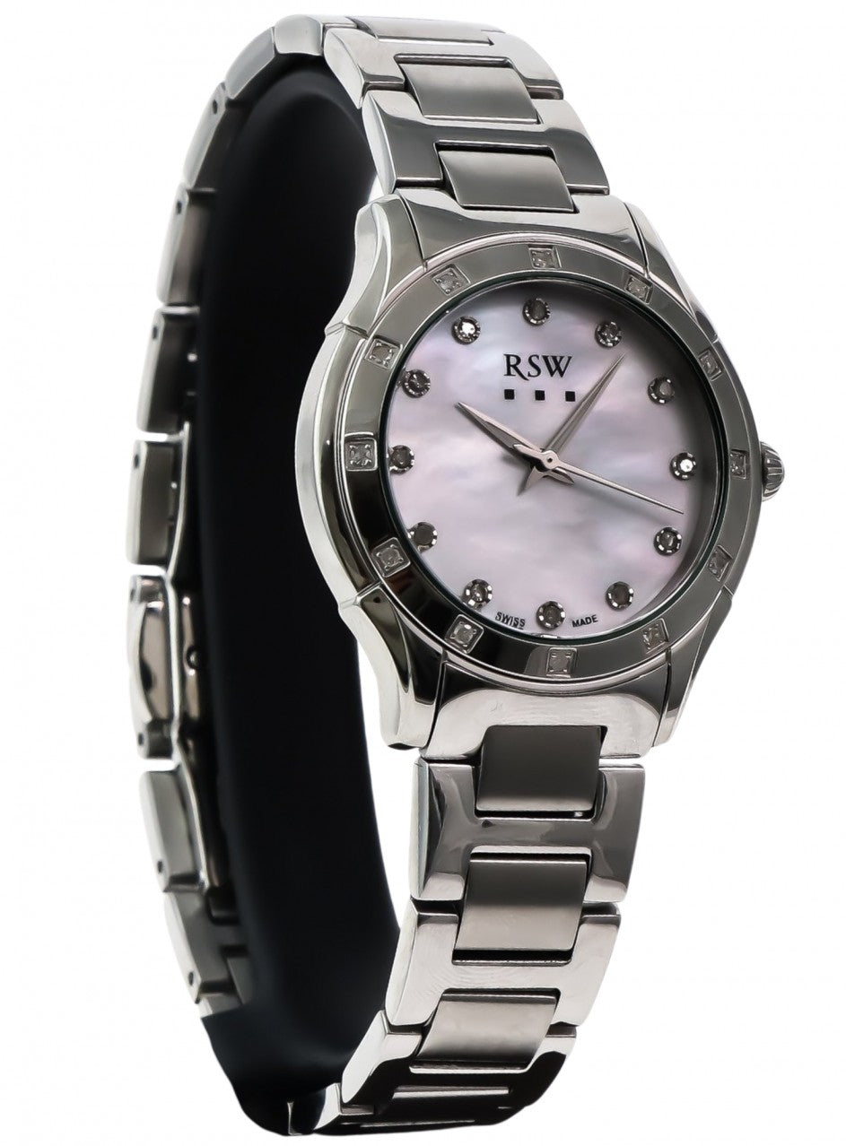 RSW - Swiss Diamond Watch - RSWL149-SS-D-7 -RSWL149-SS-D-7 в сребрист цвят