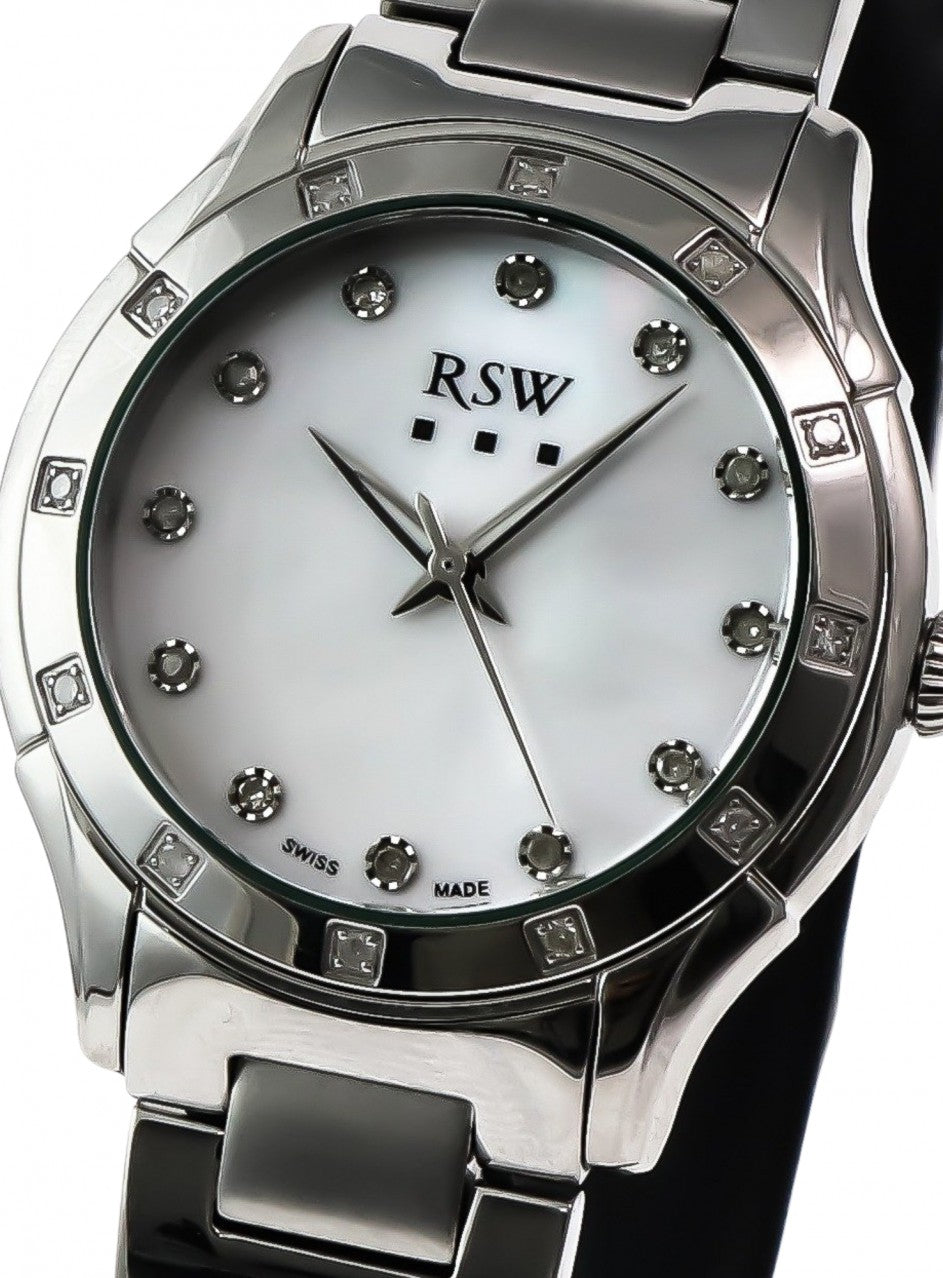 RSW - Swiss Diamond Watch - RSWL149-SS-D-7 -RSWL149-SS-D-7 в сребрист цвят