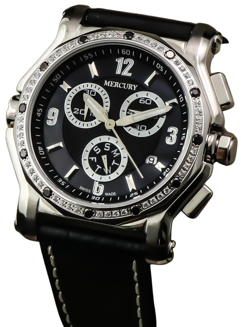 Mercury - Swiss Chronographe - ME1075-SL-S-8 -ME1075-SL-S-8 в черен цвят