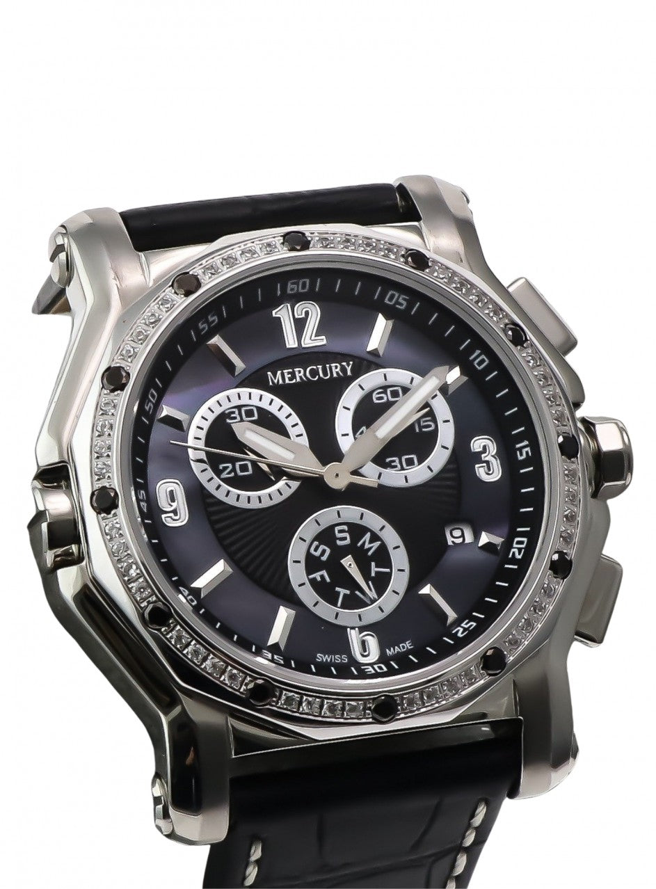 Mercury - Swiss Chronographe - ME1075-SL-S-8 -ME1075-SL-S-8 в черен цвят