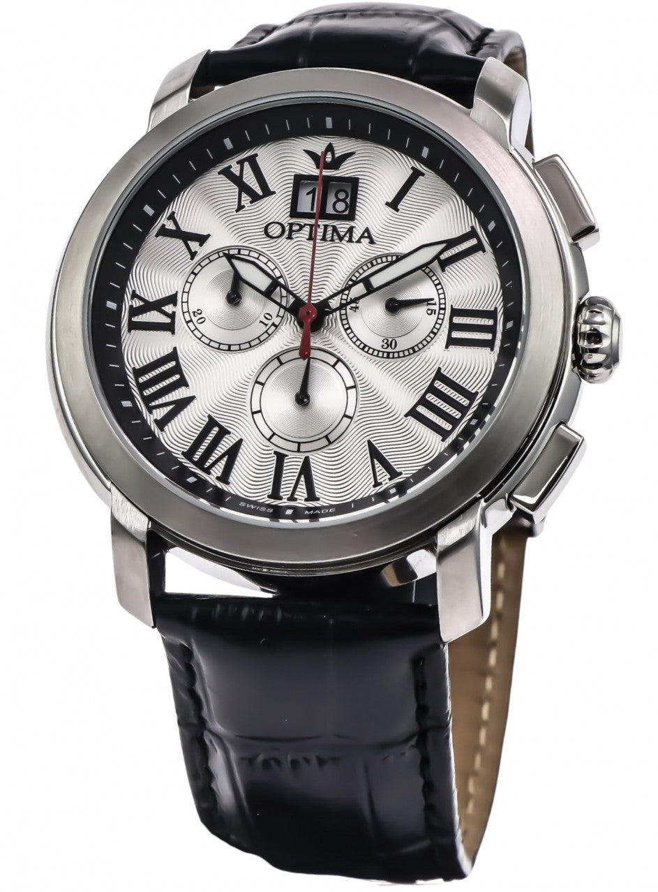 Optima - Swiss Chronograph - OSC399-SL-1 -OSC392-SL-1A в черен цвят